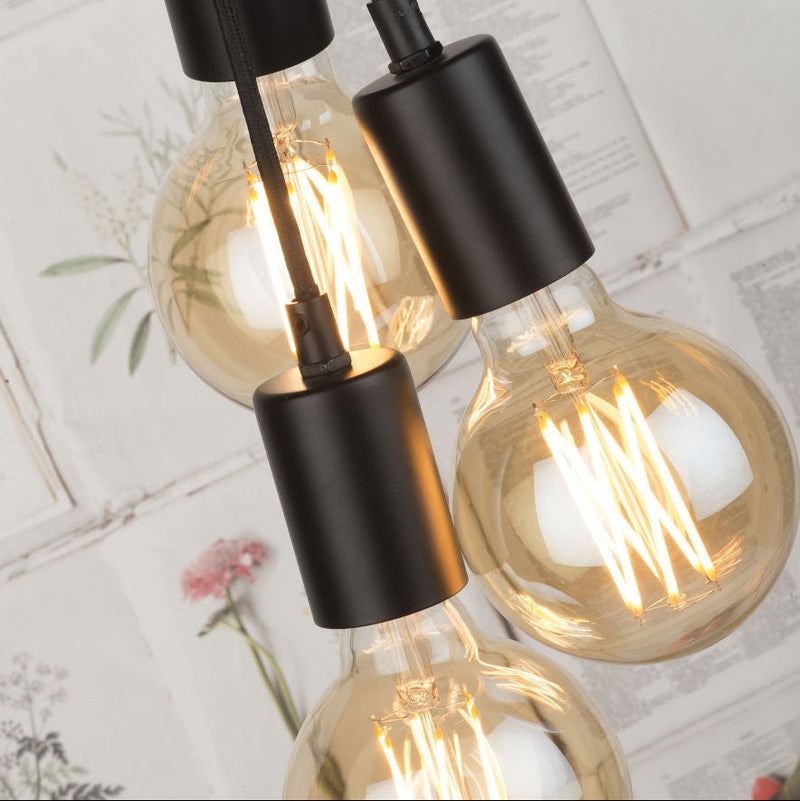 Lampadaire Oslo 3 Ampoules Fer Noir