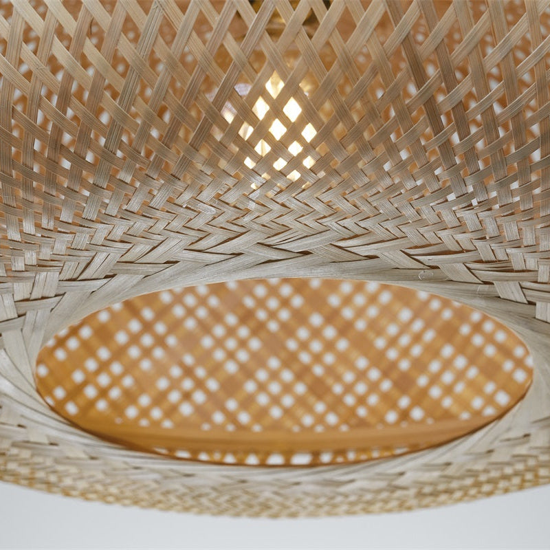 Suspension Langkawi Ronde Bambou Naturel 50 cm