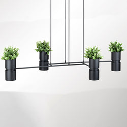 Lampe pendante Support Plante noir