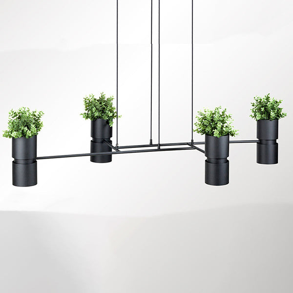 Lampe pendante Support Plante noir
