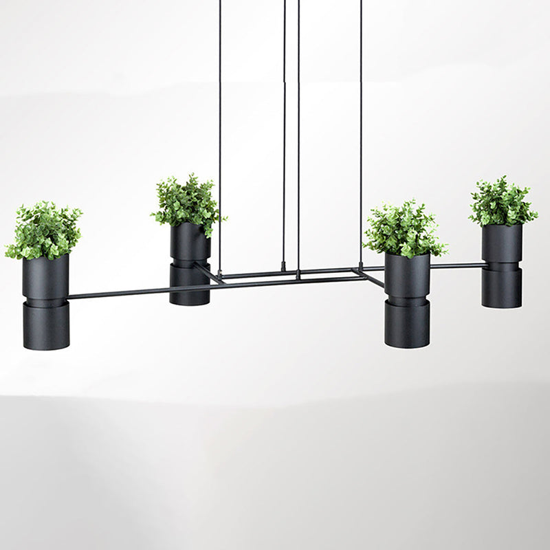 Lampe pendante Support Plante noir