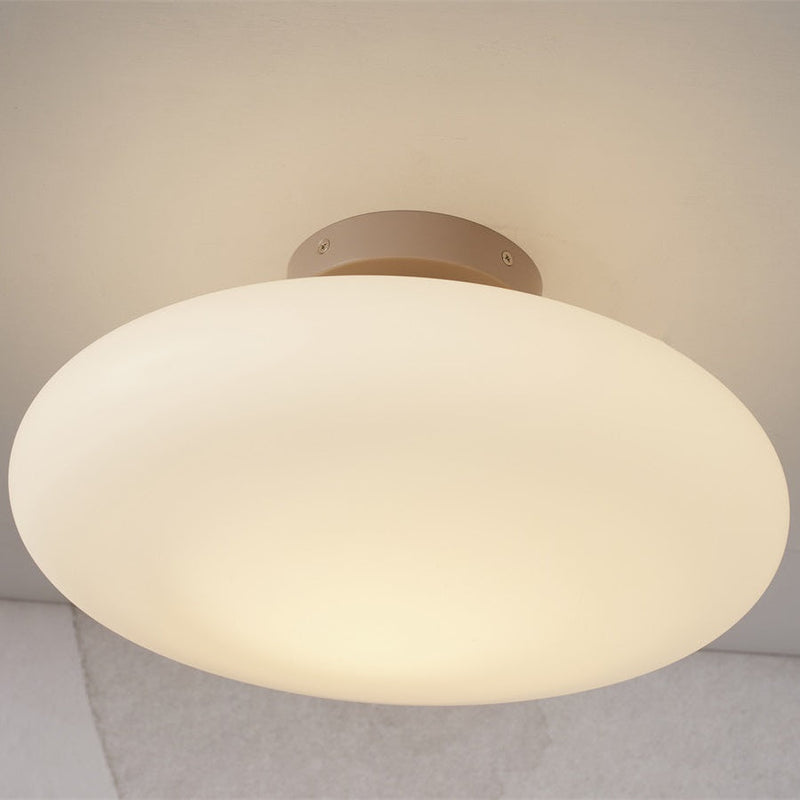 Plafonnier Sapporo Verre Blanc Sable L