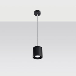 Lampe Suspendue Forme Cylindrique noir