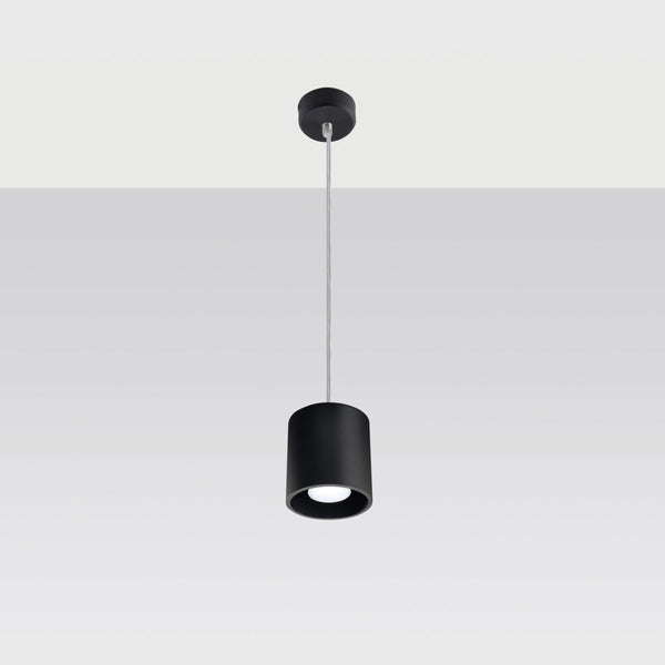 Lampe Suspendue Forme Cylindrique noir