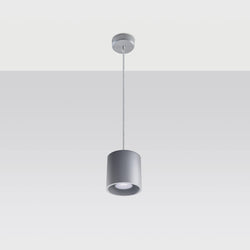 Lampe Suspendue Forme Cylindrique gris