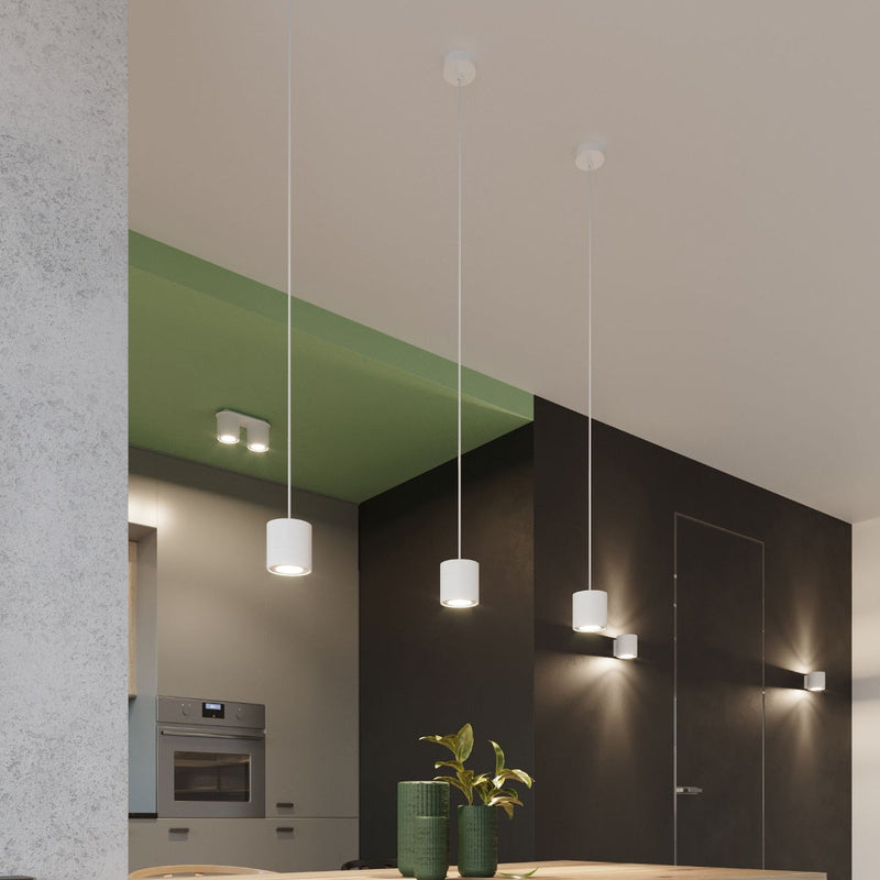 Plafonnier Double Cylindre LED blanc