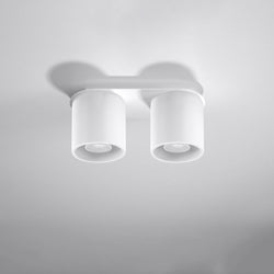 Plafonnier Double Cylindre LED blanc