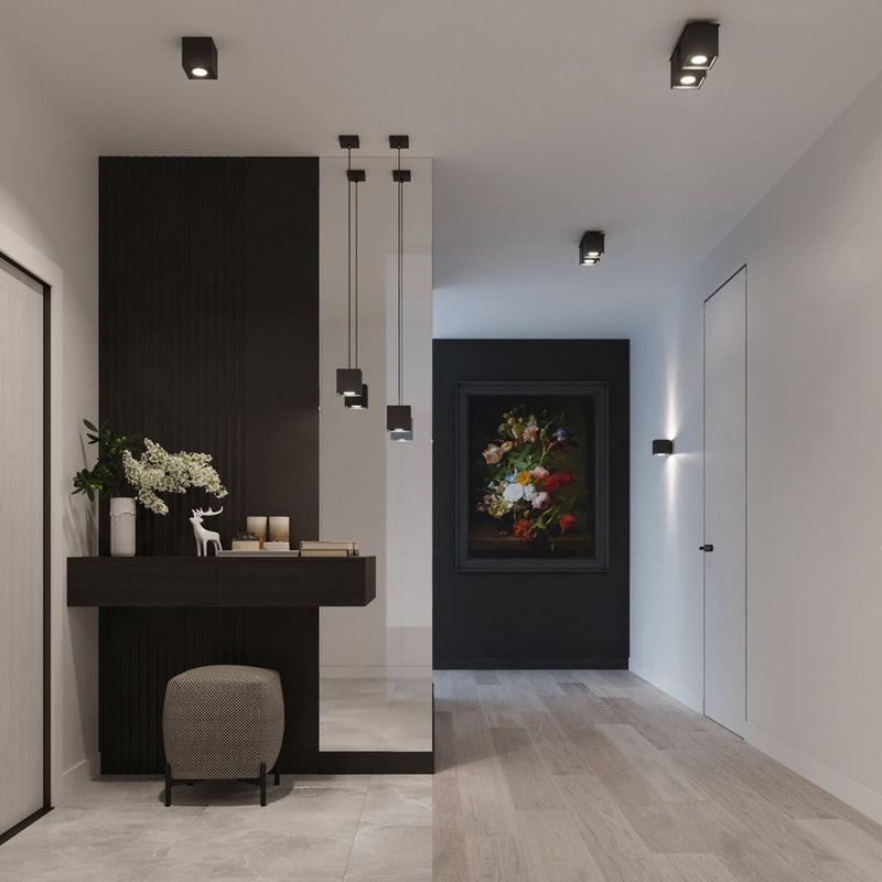 Applique Cube LED Murale noir