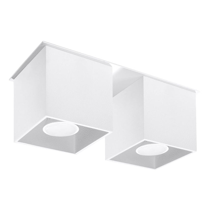 Plafonnier Double Cube LED blanc