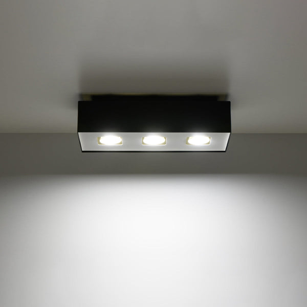 Plafonnier Triple Raffiné LED noir
