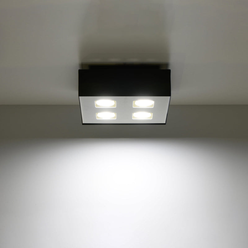 Plafonnier Quadruple Raffiné LED noir