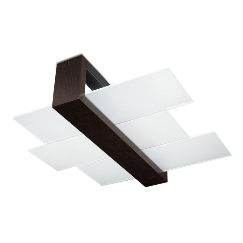 Plafonnier Triple Panneaux Horizontal Noir