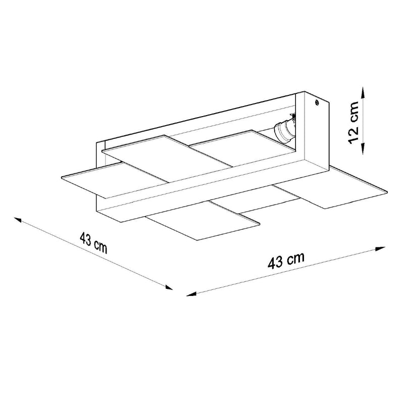 Plafonnier Triple Panneaux Horizontal Bois