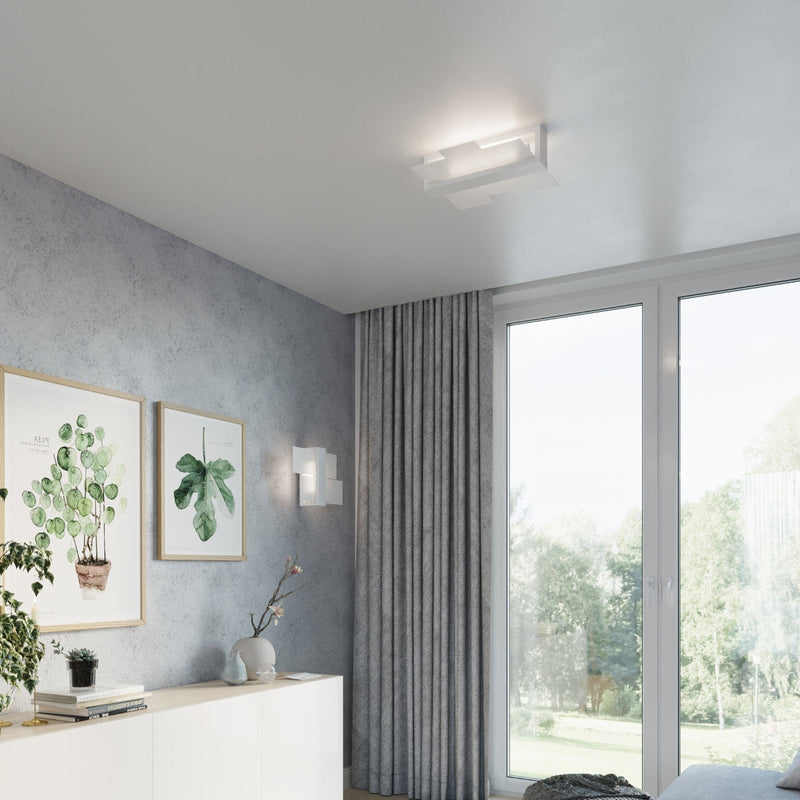 Plafonnier Triple Panneaux Horizontal Blanc