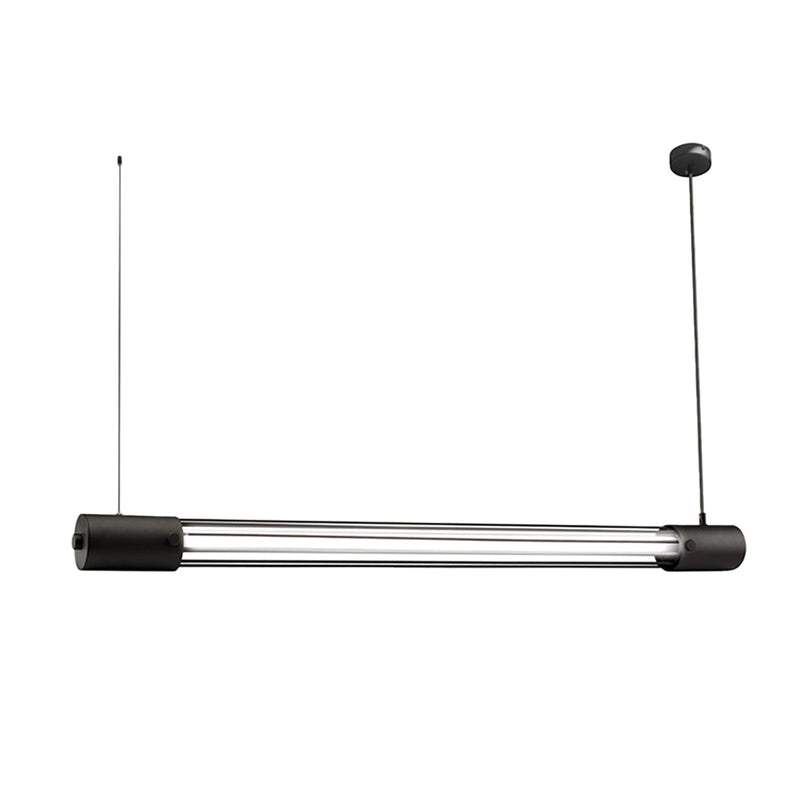 Lampe pendante Tube Lumineux noir