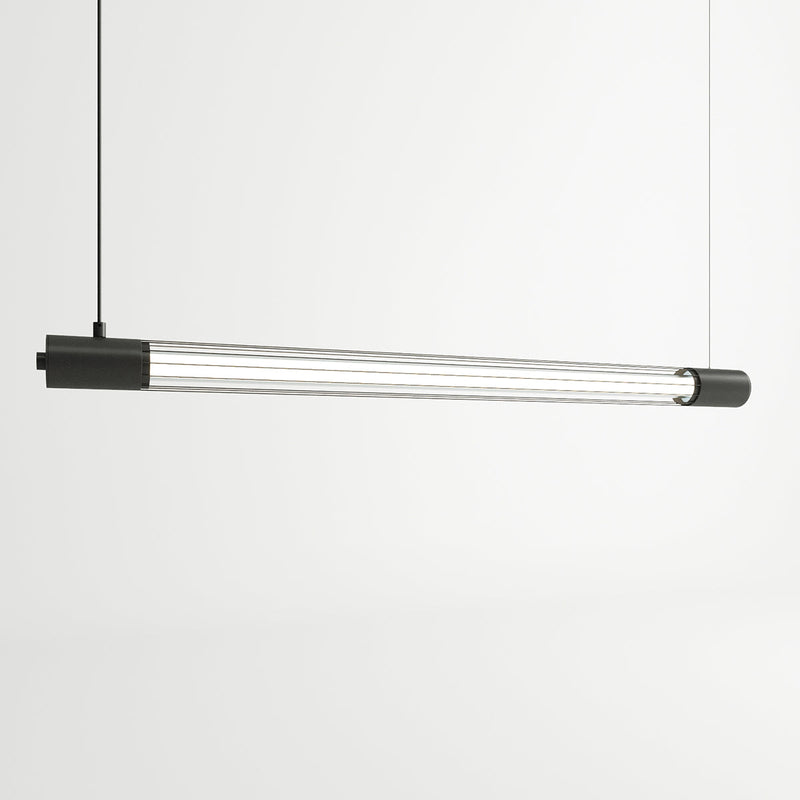 Lampe pendante Tube Lumineux noir