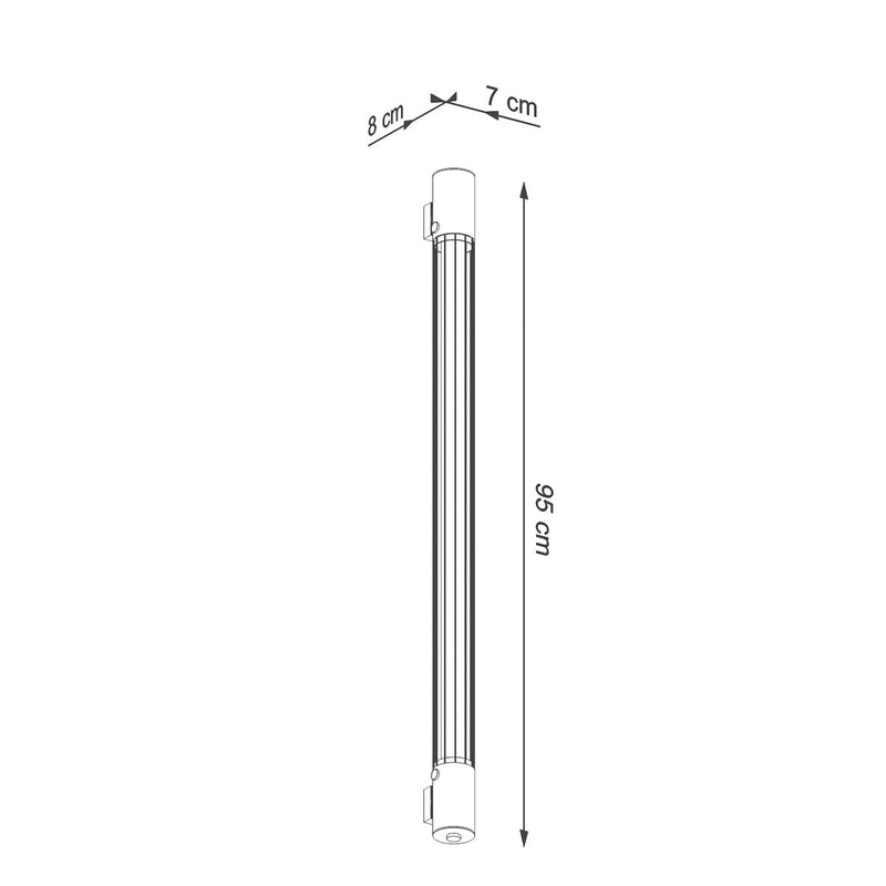 Applique Tube Lumineux noir