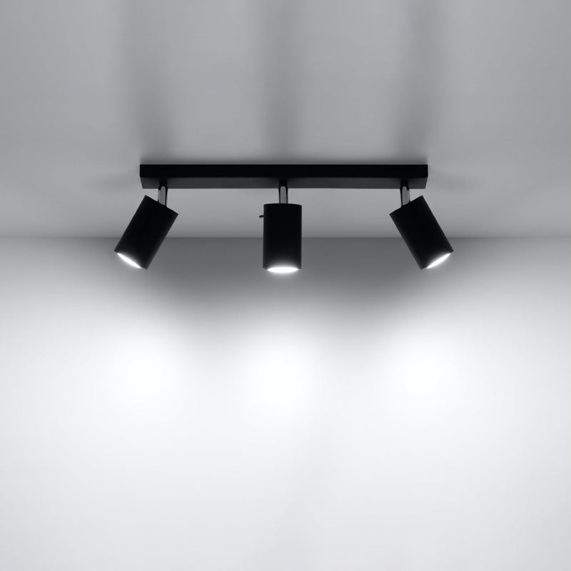 Plafonnier Directionnelle 3 LED noir