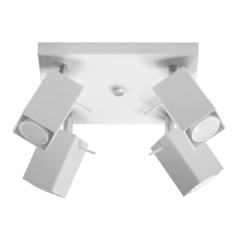 Plafonnier Directionnelle Carré 4 LED blanc