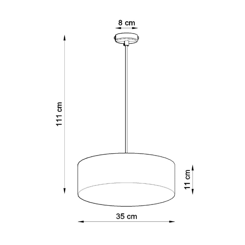 Lampe suspendue Arène 35 gris