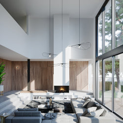 Suspension Modulable Circulaire 140 noir