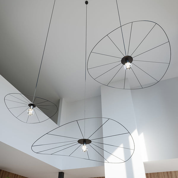 Suspension Modulable Circulaire 140 noir