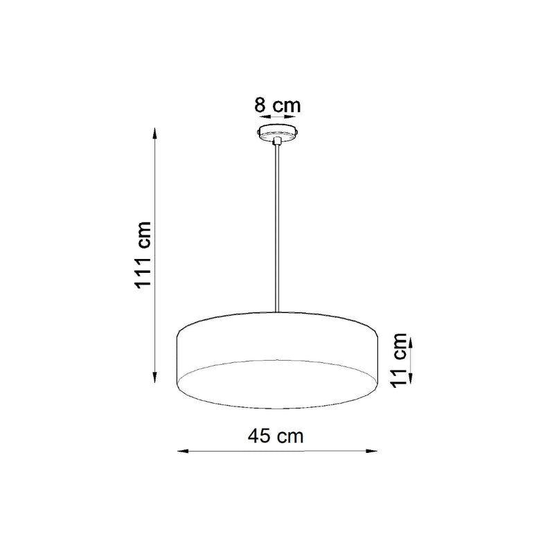 Lampe suspendue Arène 45 blanc