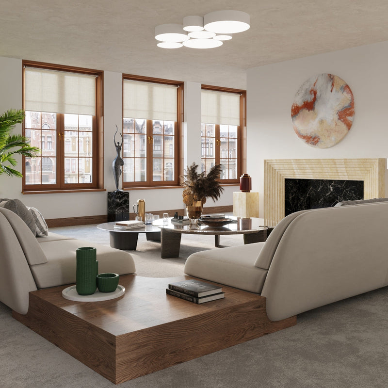 Lampe suspendue Arène 45 blanc