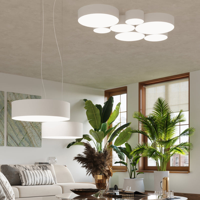 Lampe suspendue Arène 45 blanc