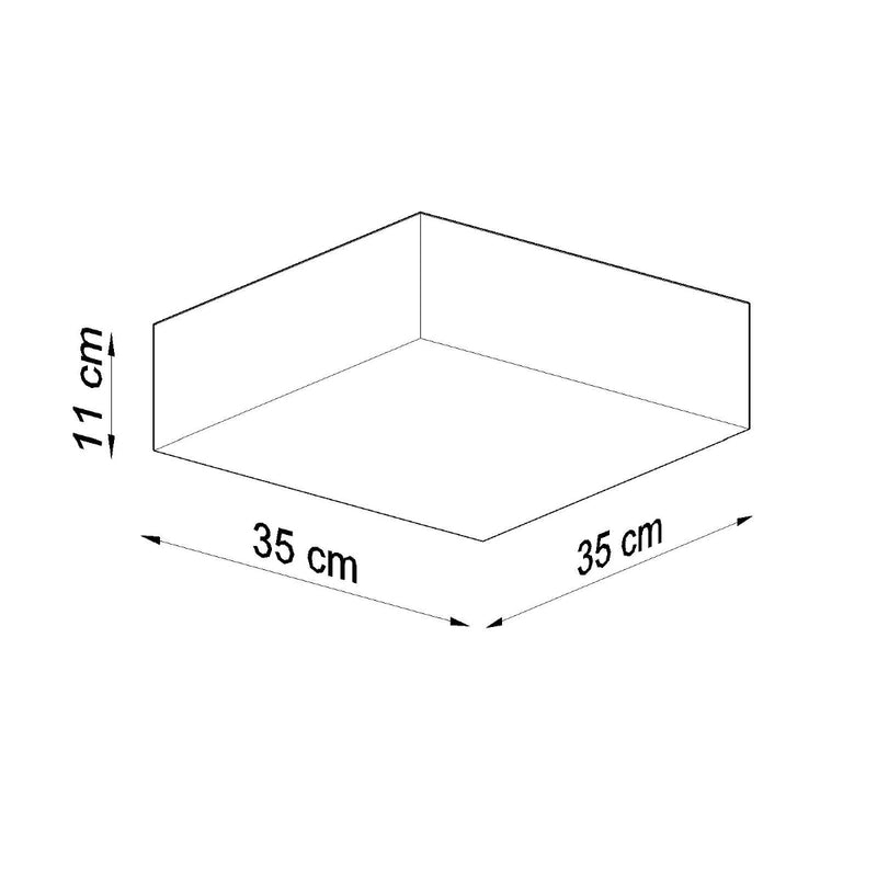 Plafonnier Plateforme Carré 35 noir