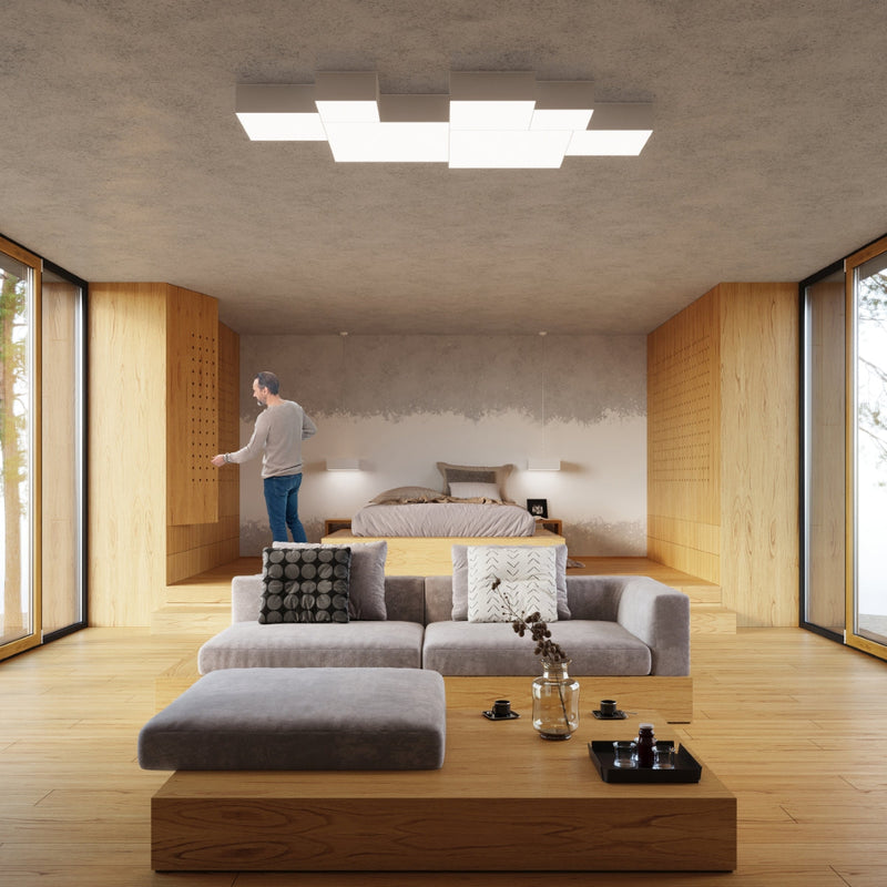 Plafonnier Plateforme Carré 25 blanc