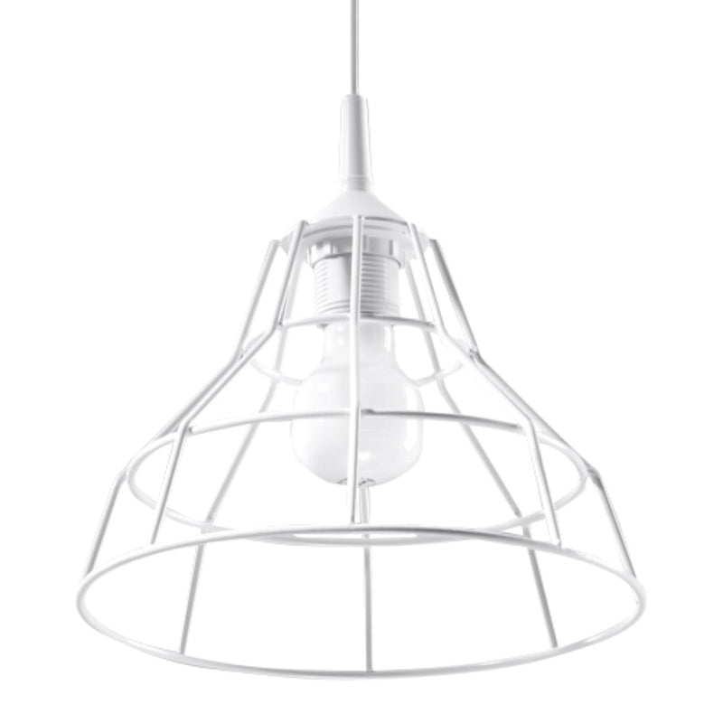 Lampe suspendue Cage Scandinave blanc