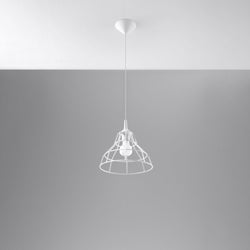 Lampe suspendue Cage Scandinave blanc