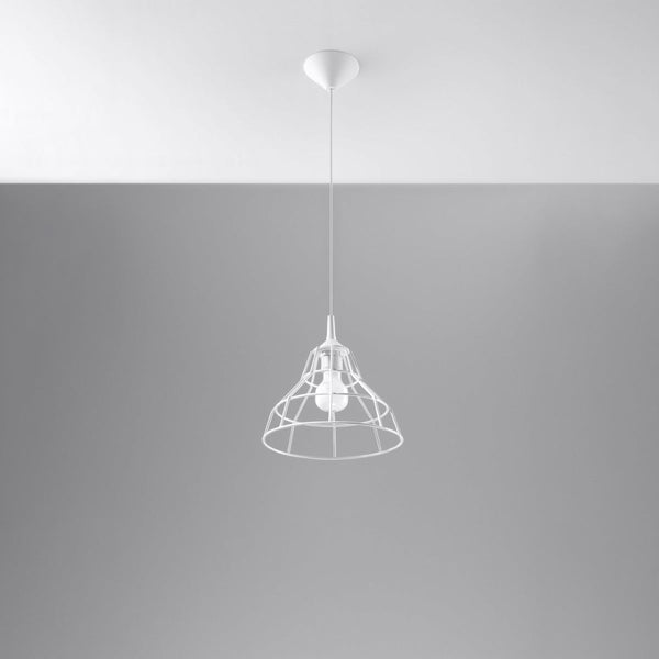 Lampe suspendue Cage Scandinave blanc