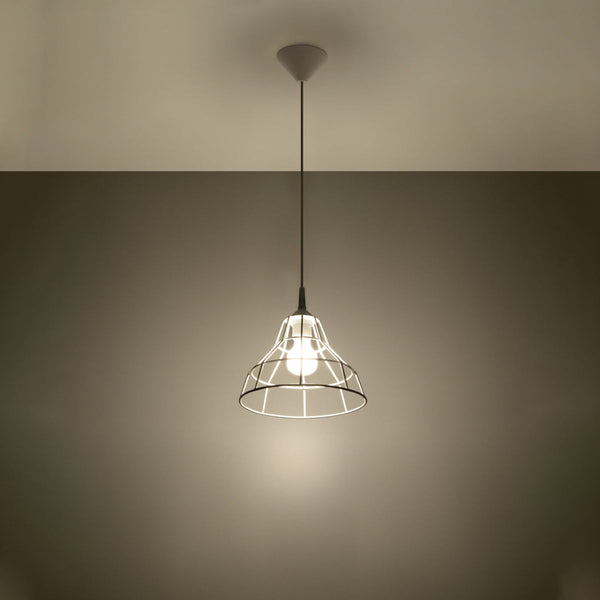 Lampe suspendue Cage Scandinave blanc