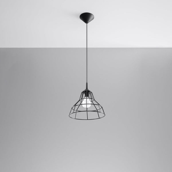 Lampe suspendue Cage Scandinave noir