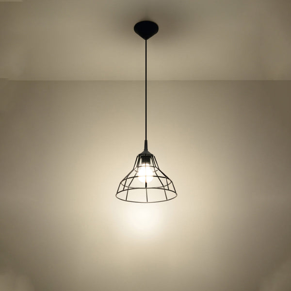 Lampe suspendue Cage Scandinave noir