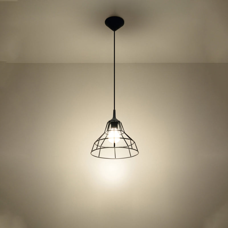 Lampe suspendue Cage Scandinave noir