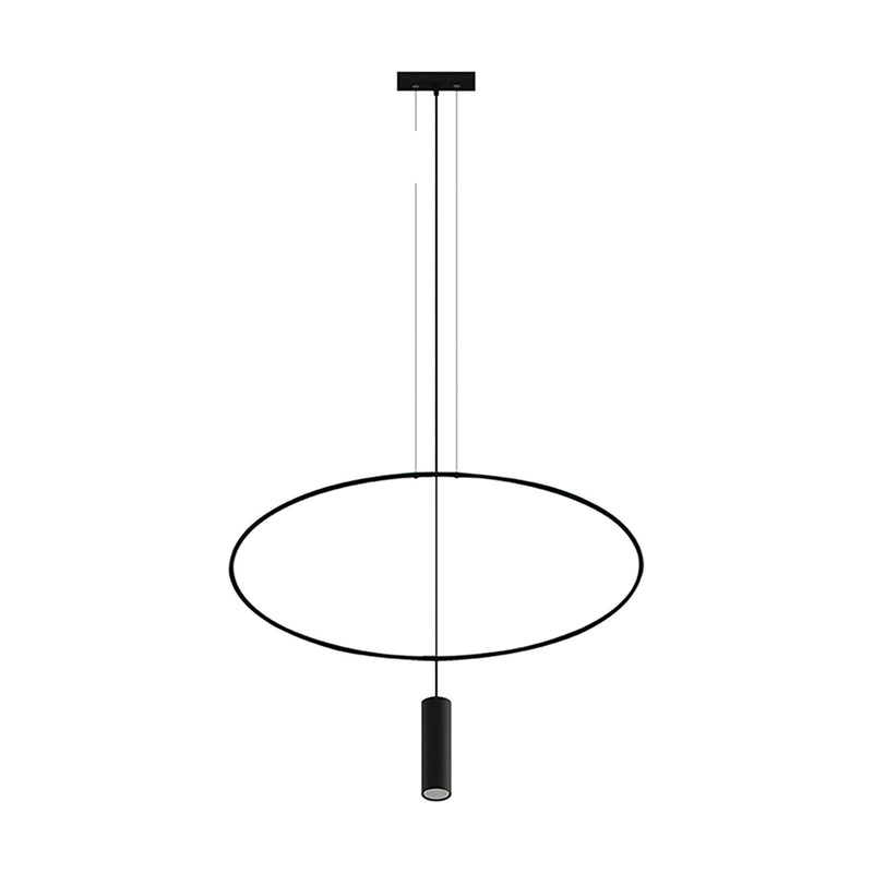 Lampe suspendue Ovale en Acier 1 noir