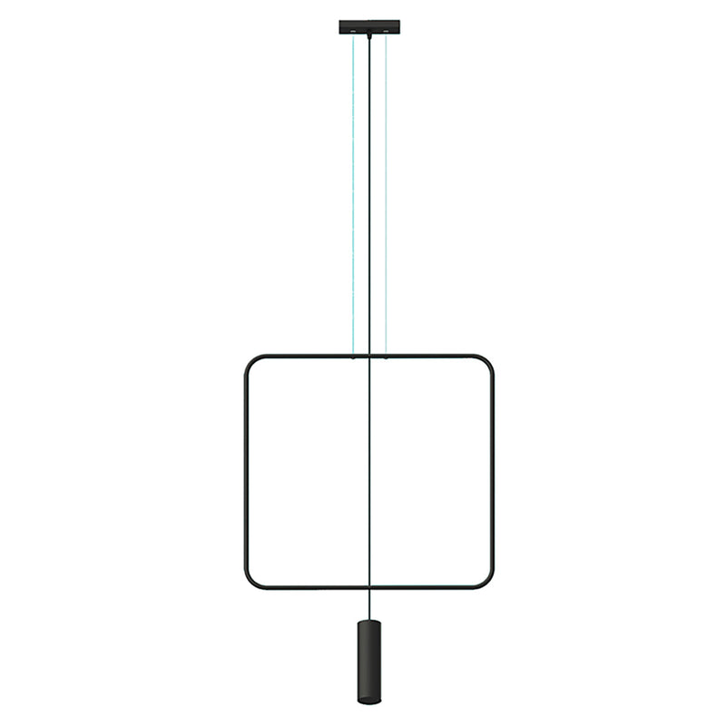 Lampe pendante Rectangle en Acier 1 noir