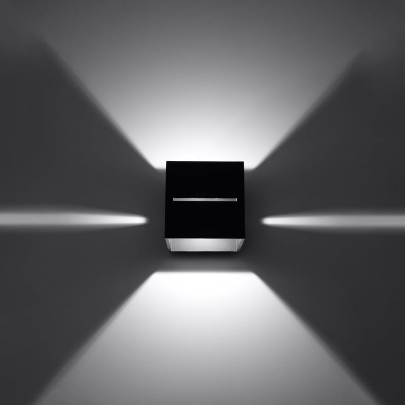 Applique Cube Ouvert noir