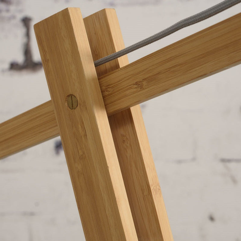 Lampadaire Kalimantan Bambou Naturel et Noir 218 cm