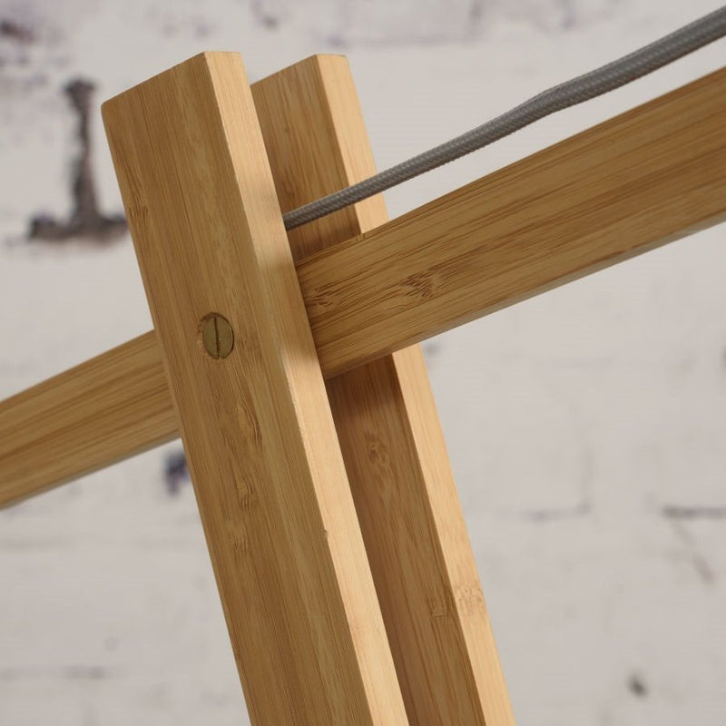 Lampadaire Bali Bambou Naturel et Noir 218 cm