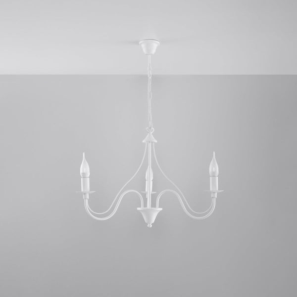 Lustre 3 Bougies Moderne blanc