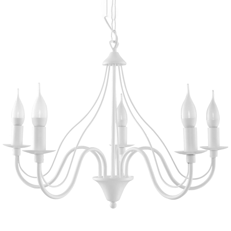 Lustre 5 Bougies Moderne blanc