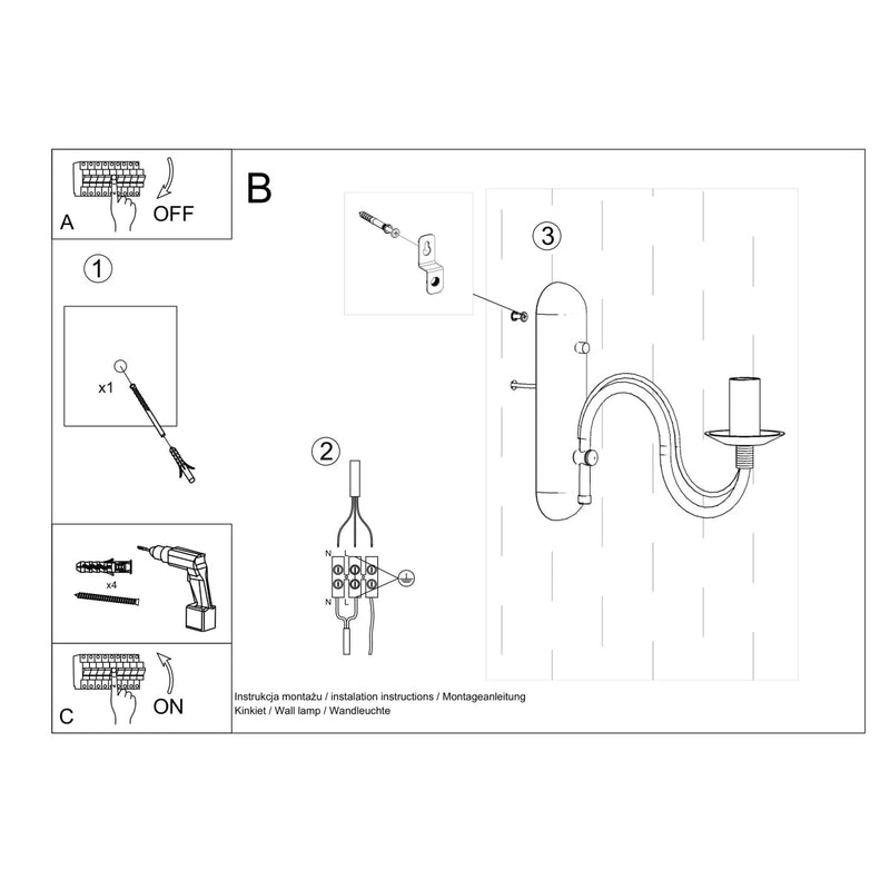 Applique Bougie Moderne blanc