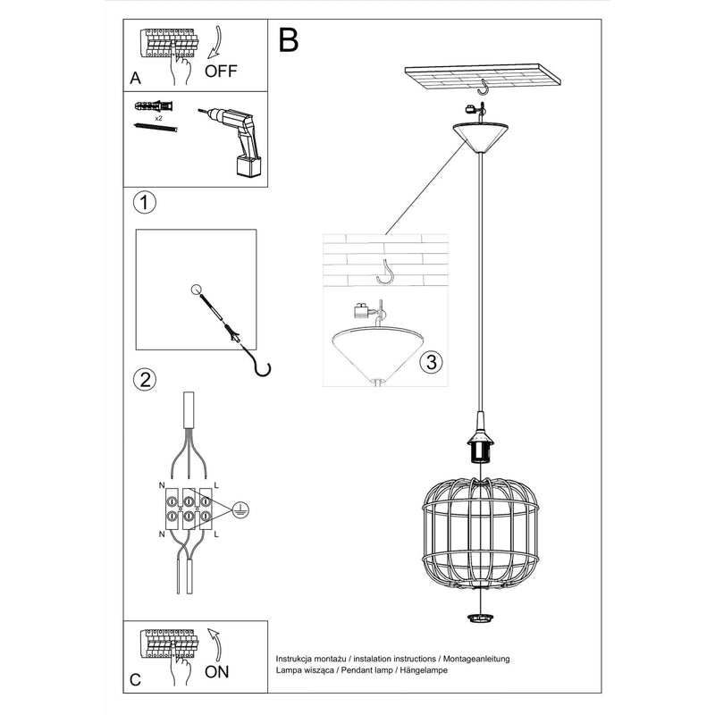 Lampe suspendue Celta blanc