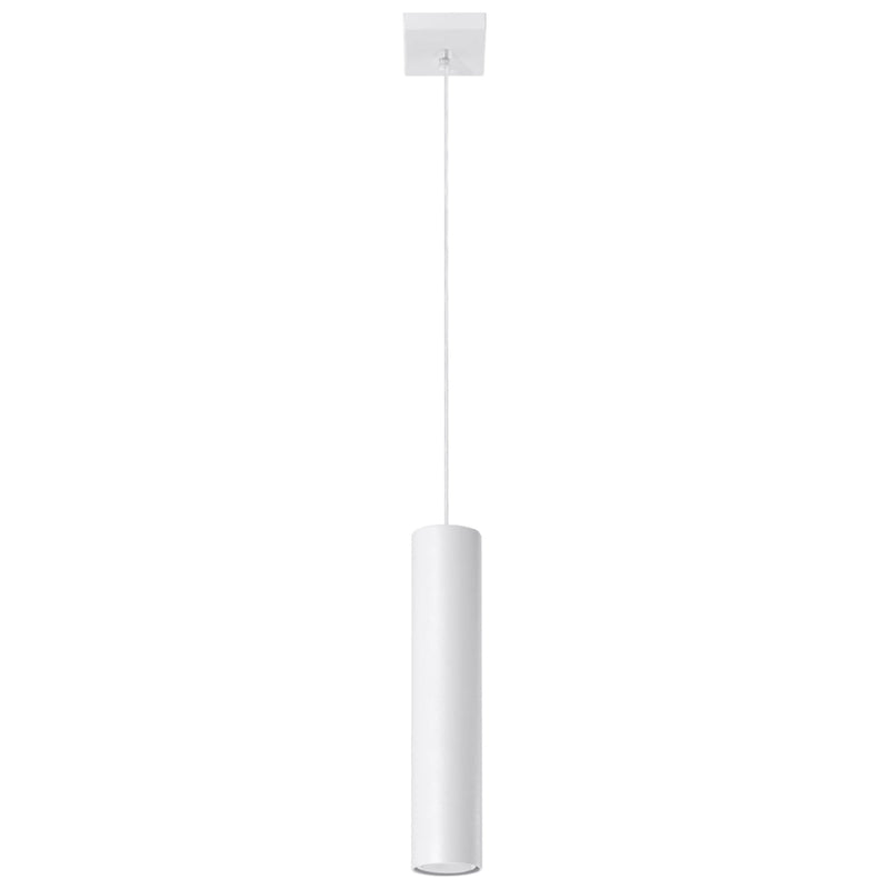 Lampe Suspendue Long Cylindre blanc