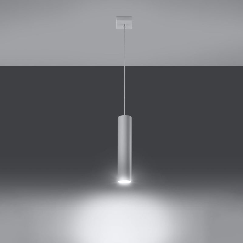 Lampe Suspendue Long Cylindre blanc