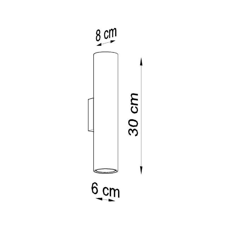 Applique Long Cylindre blanc